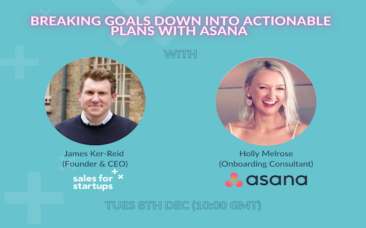Breaking goals down into actionable plans using Asana