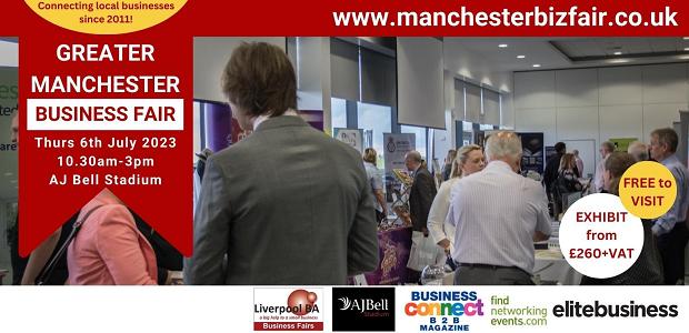 BUSINESSES AND BUDDING ENTREPRENEURS INVITED TO ATTEND THE 2023 GREATER MANCHESTER BUSINESS FAIR