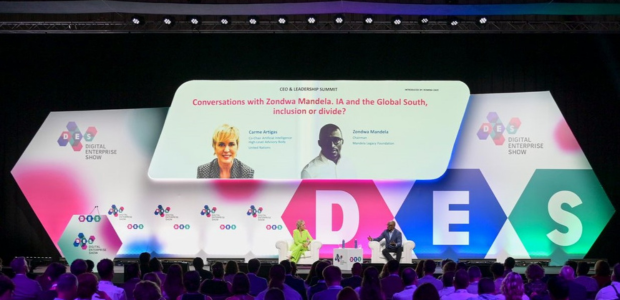 Artigas and Mandela discuss Africa's opportunities in accessing technology to avoid "data colonialism" at DES2024