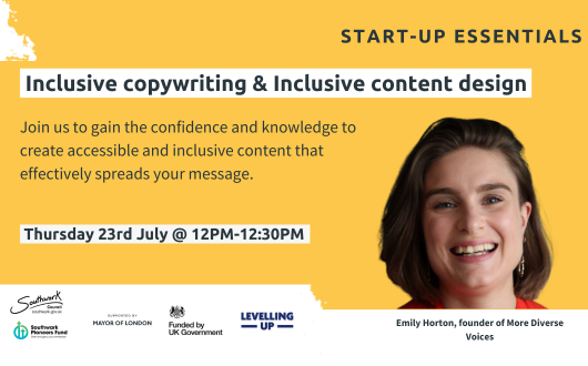 Startup Essentials: Inclusive copywriting & Inclusive content design