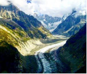 The Mer  de Glacier has lost ⅓ of its volume since 1900